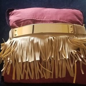 NWOT fringed adjustable belt